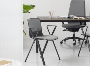 Fauteuil visiteur Odei, assise et dossier tapissés