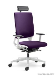 Fauteuil de travail Mer en tissu avec appui-tête