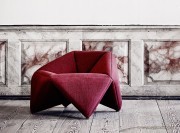 Fauteuil Fold tissu rouge