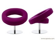 Fauteuil accueil Hello tissu fushia