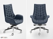 Fauteuil direction Kriteria design, dossier bas, capitonné
