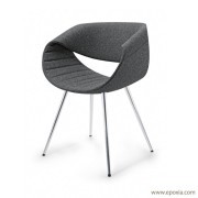 Fauteuil tissu Little Perillo pieds métal