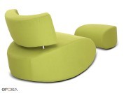 Fauteuil et repose-pieds Apollo