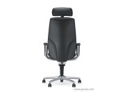 Fauteuil de direction en cuir avec appui-tête