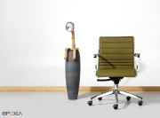Fauteuil de direction Auckland, dossier bas, revêtement cuir