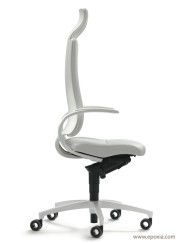 Fauteuil de direction Intouch cuir blanc