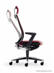 Fauteuil de direction Duera en cuir avec système synchrone