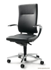 Fauteuil direction Intouch cuir noir