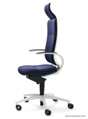Fauteuil de direction Intouch tissu avec appui tête et accoudoirs fixes