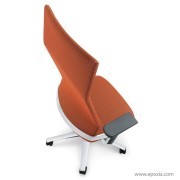 Fauteuil bureau Lacinta tissu 3D orange