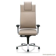 Fauteuil de direction avec appui-tête Lacinta en tissu