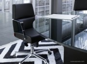 Fauteuil direction web cuir noir