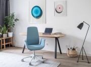 Fauteuil de travail Home Office Ellie entièrement tapissé