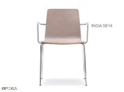Fauteuil empilable Inga 5614, assise bois