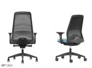 Fauteuil Every, dossier haut résille, support lombaires