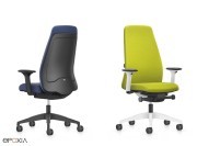 Fauteuil opératif avec coque noire ou blanche en polyamide 