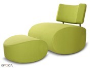 Fauteuil et repose-pieds Apollo