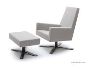 Fauteuil Hitch Mylius 44 avec dossier haut et piétement 4 branches