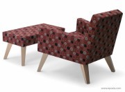 Fauteuil Hitch Mylius 44 tissu motif