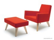 Fauteuil Hitch Mylius 44 avec dossier bas et piétement 4 pieds