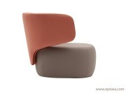 Fauteuil accueil Basel bicolore