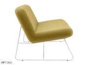 Fauteuils lounge Java avec structure métal epoxy blanc