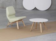 Table basse pieds bois Oblique