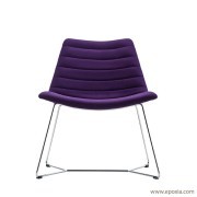 Fauteuil lounge Cover piétement fil d'acier laqué ou chromé