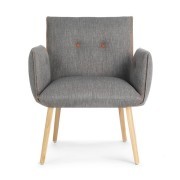 Fauteuil lounge Soda pieds bois