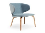 Fauteuil Lounge Wrap AT NY, pieds bois
