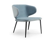 Fauteuil Lounge Wrap AT Q, pieds acier
