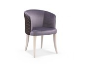 Fauteuil Mary, 4 pieds bois