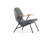 Fauteuils Lounge Oblique, piètement métal