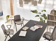 Fauteuil visiteur Odei, assise et dossier tapissés
