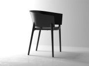 Fauteuil Africa en polypropylène noir