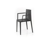 Fauteuil outdoor empilable Spritz de Vondom, coloris noir