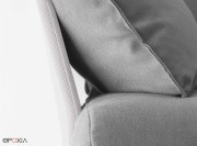 Fauteuil outdoor Reva, coussin et dossier