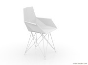 Fauteuil Faz pied type Eiffel pour intérieur et extérieur