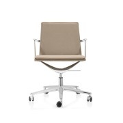 Fauteuil de réunion Valea Soft, réglable en hauteur, dossier bas, tissu au choix