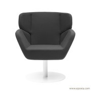 Fauteuil pivotant pied blanc Cosy