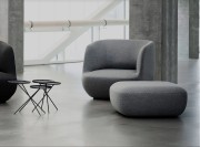 Fauteuil et pouf Clay