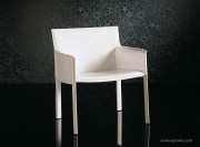 Fauteuil relax Pasqualina cuir blanc
