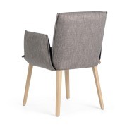 Fauteuil de réunion tissu, pieds bois Soft