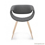 Fauteuil design Little Perillo pieds bois