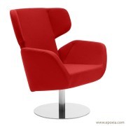 Fauteuil rouge pivotant Cosy