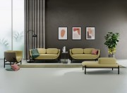 Sofa 2 places et fauteuil Capsule Lounge, banc avec dossier Capsule Bench
