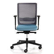 Fauteuil de bureau Intuitiv dossier résille, accoudoirs réglables en hauteur