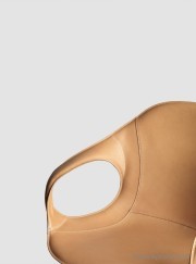 Fauteuil visiteur collection Elephant détail cuir
