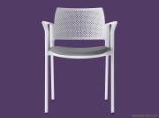 Fauteuil de réunion Kyos avec assise tapissée