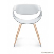 Fauteuil visiteur Little Perillo pieds bois